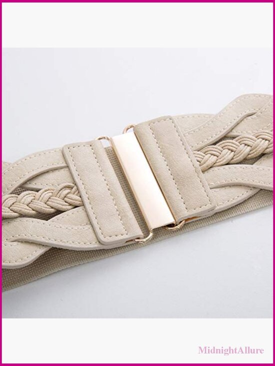 Elastic Wide Stretchy Belt - 3 inch Retro Fashion Cinch Belt for Dresses